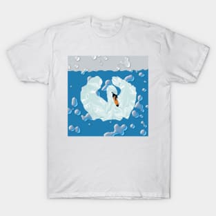 Marbled Paper Swan T-Shirt